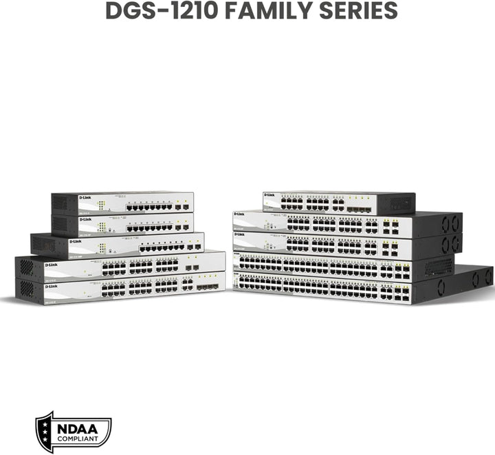 D-Link DGS-1210-10 10-Port Gigabit Smart Switch (8 x 10/100/1000 Mbit/s Base-T-Ports, 2 x 100/1000 M