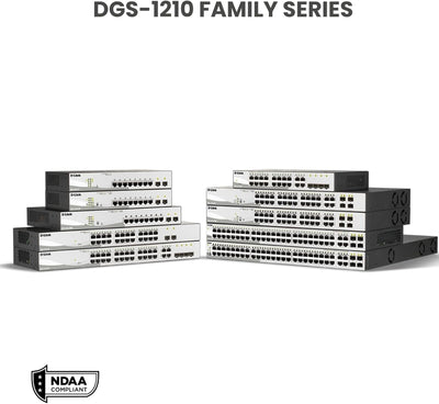 D-Link DGS-1210-10 10-Port Gigabit Smart Switch (8 x 10/100/1000 Mbit/s Base-T-Ports, 2 x 100/1000 M