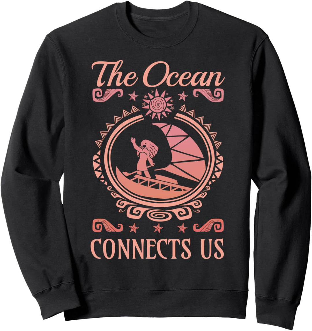 Disney Moana The Ocean Connects Us Coral Sweatshirt
