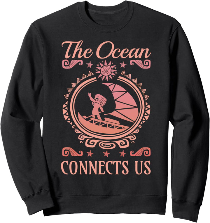 Disney Moana The Ocean Connects Us Coral Sweatshirt