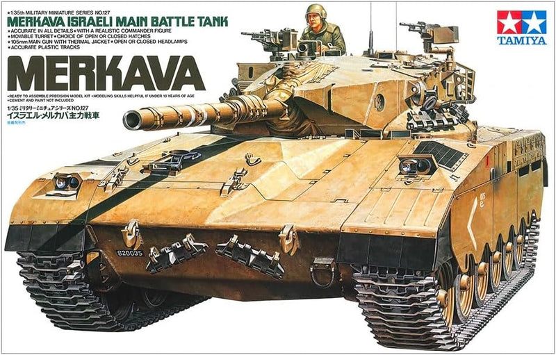 TAMIYA TAM35127 300035127 - 1:35 Israelische Kampfpanzer Merkava -1, Beige