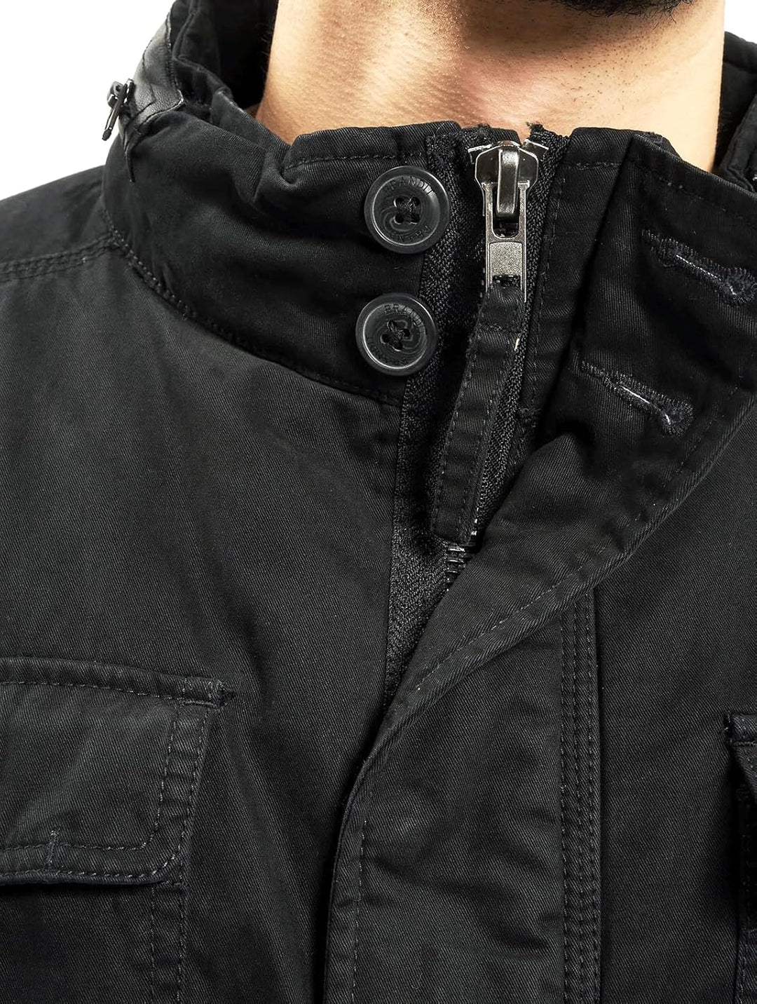 Brandit Winter-Jacket - Stylische Jacke für Herren mit versteckter Kapuze, Stehkragen und Baumwollfu