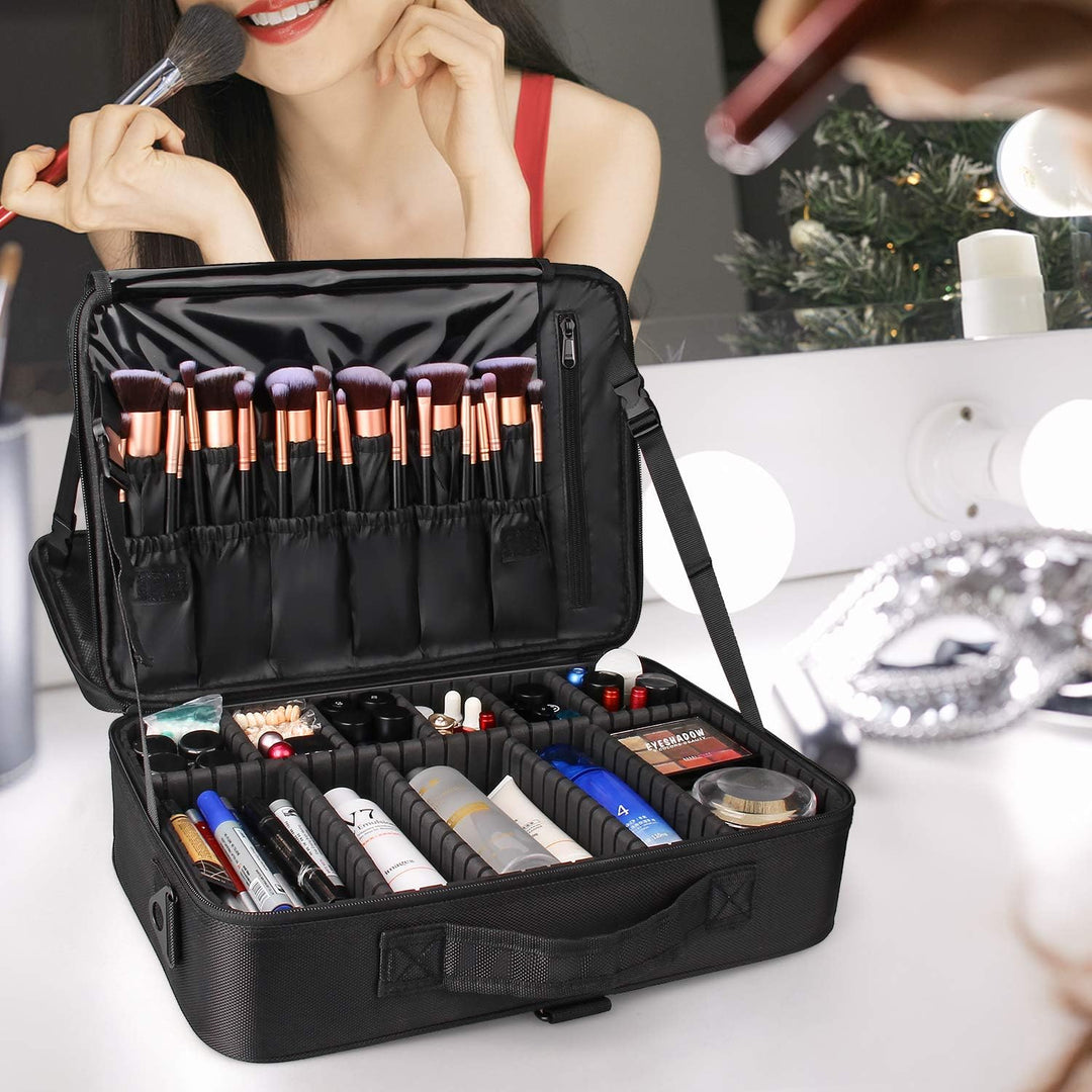 Relavel Kosmetiktasche Grosse Make up Tasche Reise Makeup Tasche Professionelle Makeup Organizer Tas