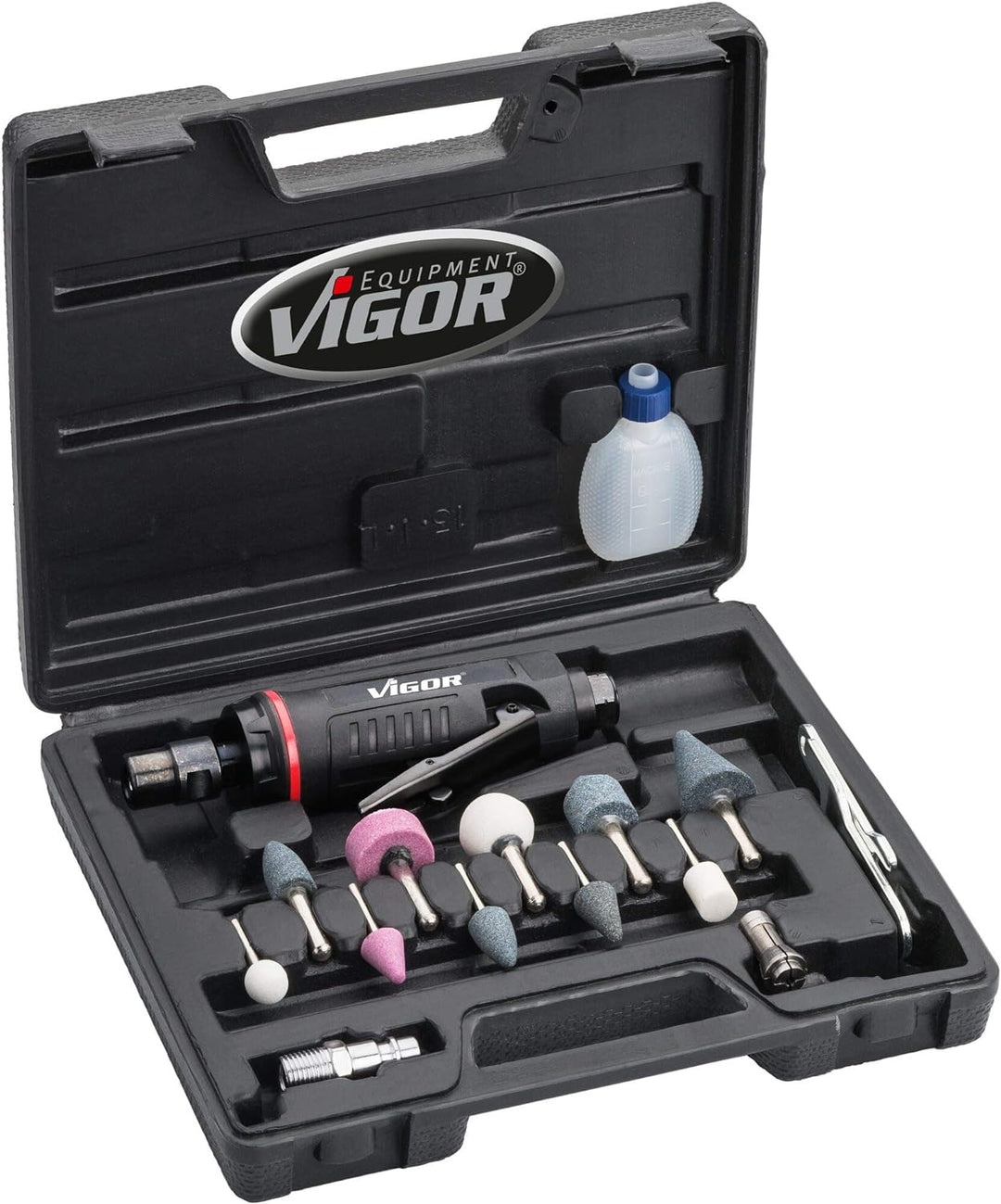 Vigor Mini-Stabschleifer-Satz (Aufnahme: 3-6 mm, Umdrehungen pro Minute: 25.000, Leistung: 185 Watt,