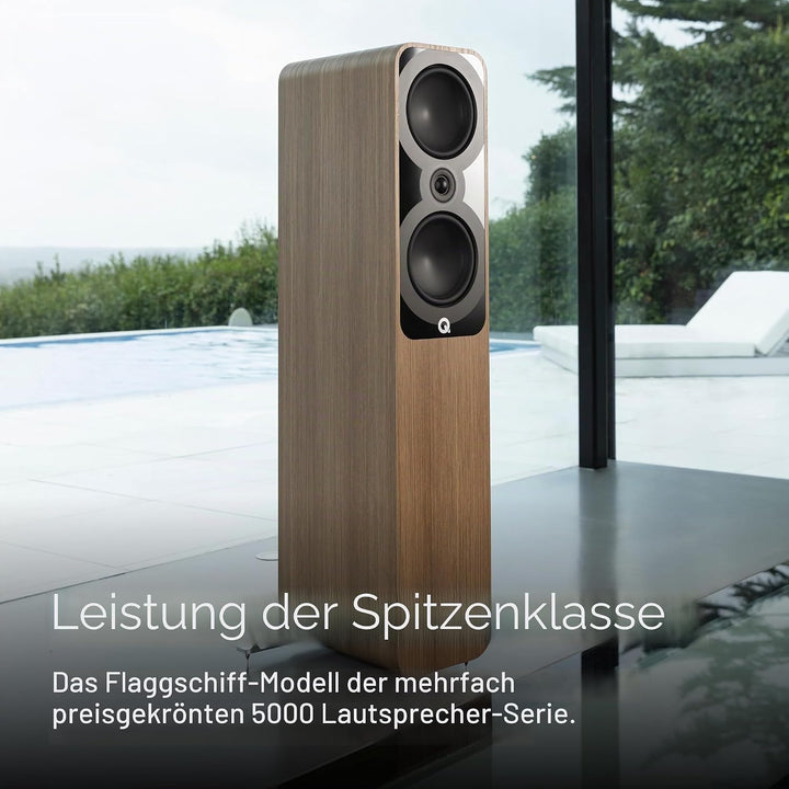 Q Acoustics 5050 Santos Palisander Standlautsprecher - 2,5 cm Hochtöner - Stereoanlage für Home Ente