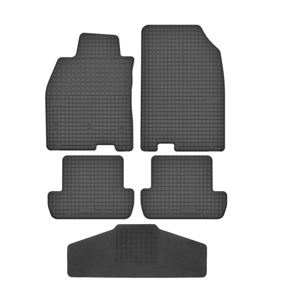 Fussmatten Vorne, Hinten + Tunnel Matte 5er Set für Renault Megane 3 III 2008-2016 Gummi Gumimatten