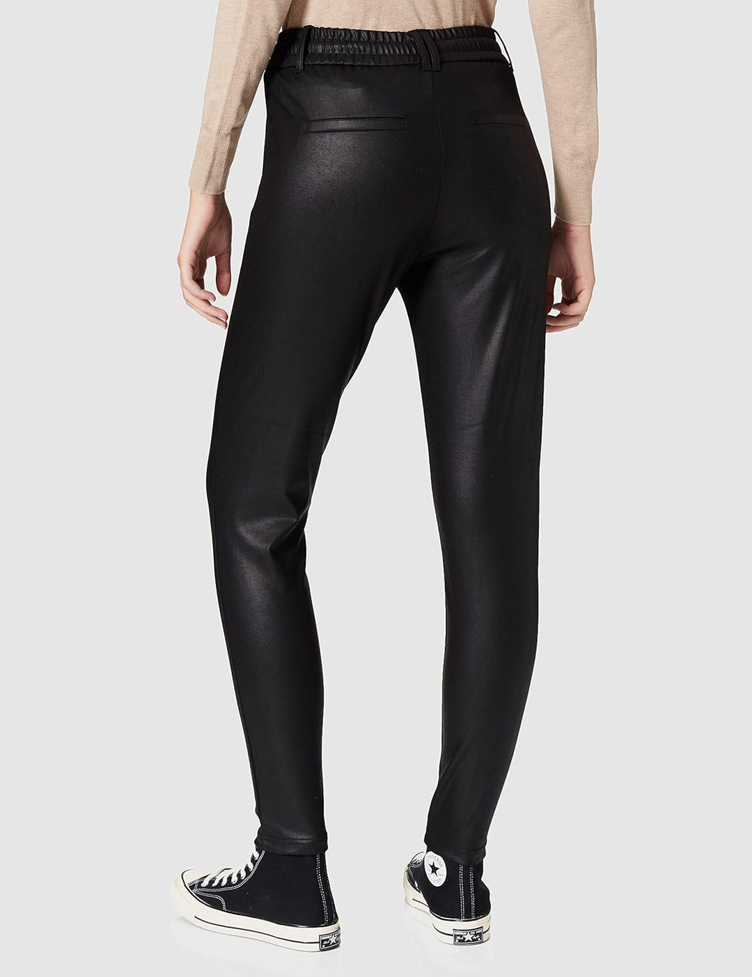 SELECTED HOMME Damen Onlpoptrash Easy Coated Pant Pnt Fn Tall S Tall Schwarz, S Tall Schwarz