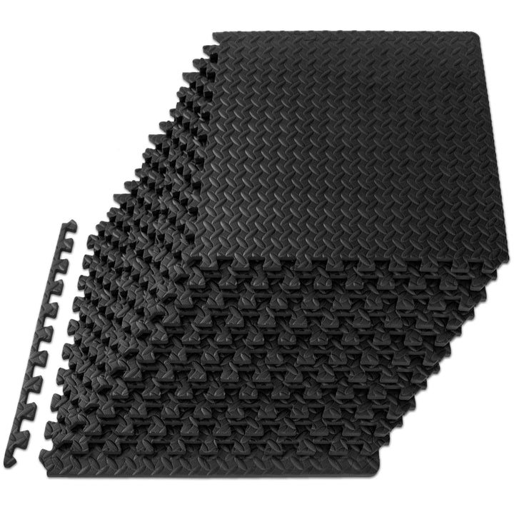 ProsourceFit Puzzlematte 1,2 cm dick – 4,4 m² - 12 Ineinandergreifende EVA Bodenschutzmatten – Boden