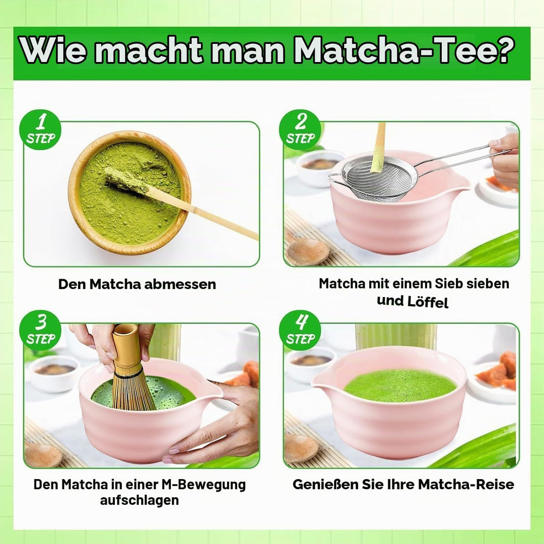 Simsky Matcha set, Japanisches Tee-Set, Matcha-Schale, Schaufel, Sieb, Matcha-Besenhalter, Matcha-Be
