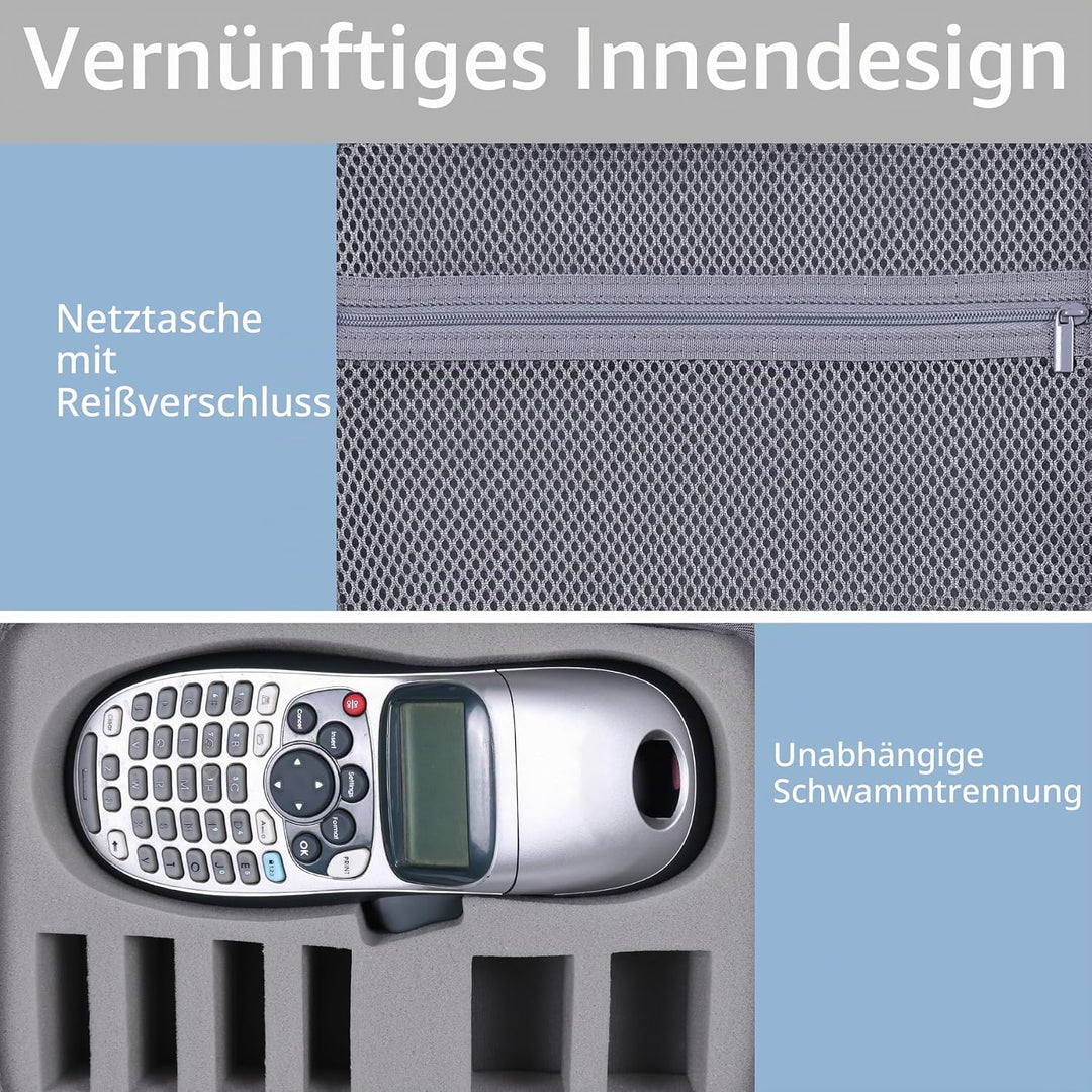 co2CREA Hart Reise Schutz Hülle Etui Tasche für DYMO LetraTag LT-100H /LT-100H Plus Beschriftungsger