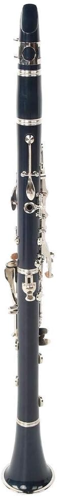 Bnineteenteam Bakelit-Rohrklarinette bB 17 Tasten Klarinette mit vernickeltem Tastensatz Mazarine; #