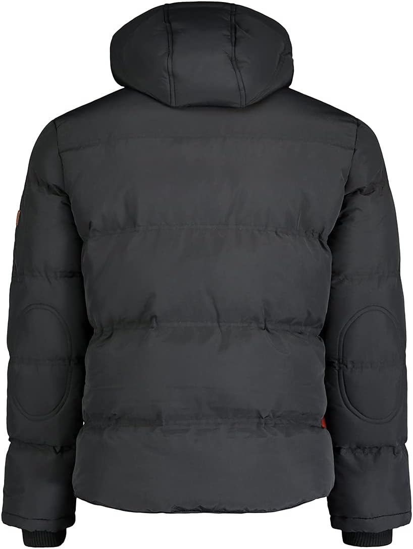 Geographical Norway Herren Winterjacke mit Kapuze Full Zip gefüttert Wind- und Kälteabweisend schnel