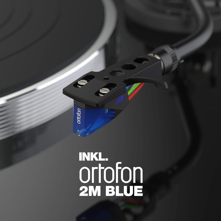 Reloop Turn X - Premium HiFi-Plattenspieler inkl. Ortofon 2M Blue Tonabnehmer, Super High Torque-Dir