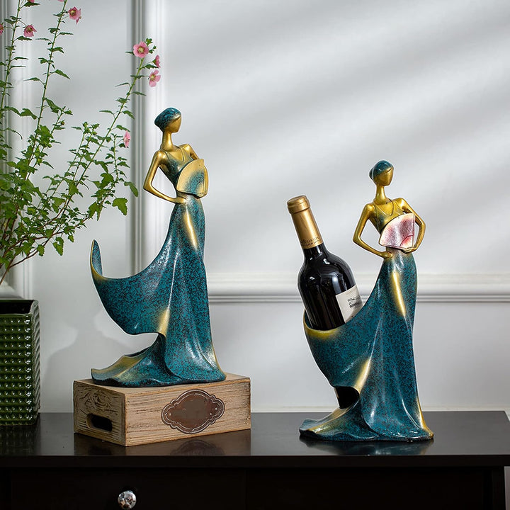 NUPTIO Weinflaschenhalter Elegante Weinregalhalter Harz Rotweinflaschenständer Regal für Home Bar Zu