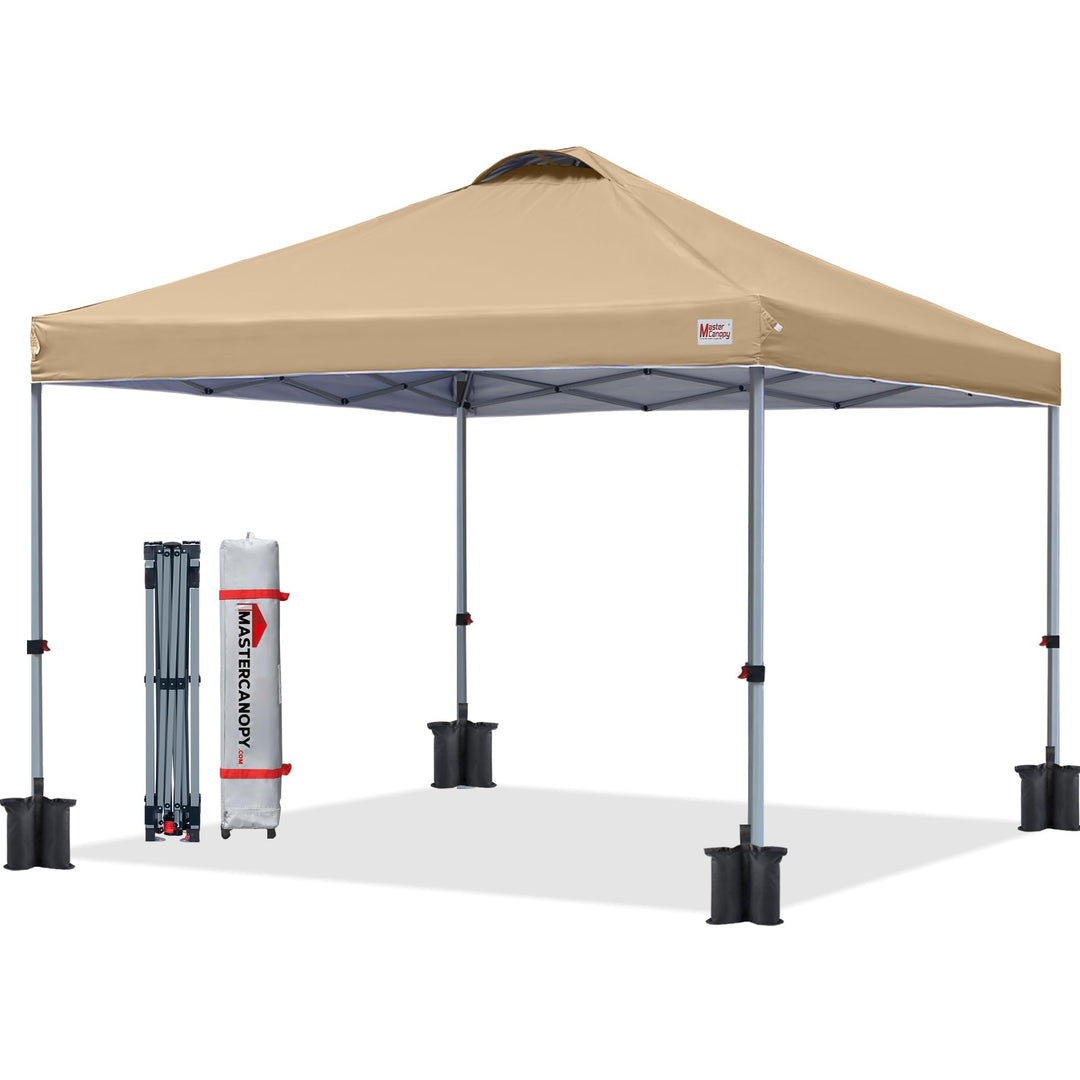 MasterCanopy 2,5 x 2,5 m Pop-up-Pavillon Faltpavillon Festzelt mit Entlüftung für Markt, Garten, Eve