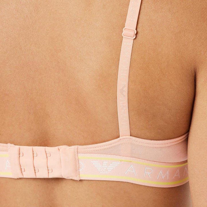 Emporio Armani Damen Women's Iconic Logoband Padded Bra XS Apricot, XS Apricot