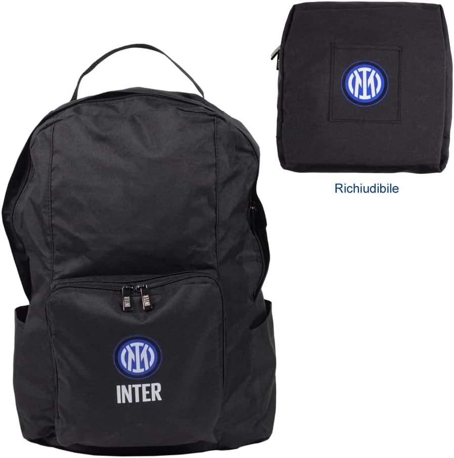 Inter 151853, zusammenklappbarer Rucksack, Unisex, für Erwachsene, Schwarz, Grösse, Schwarz, Einheit