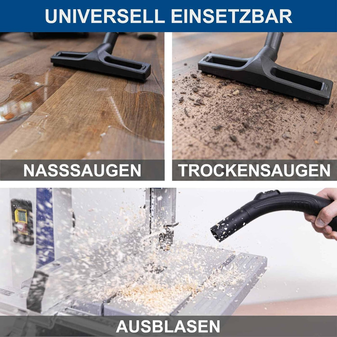 Scheppach Nass- / Trockensauger VC50 Nasssauger | 50L Edelstahlbehälter & Zubehör | 1400W Leistung |