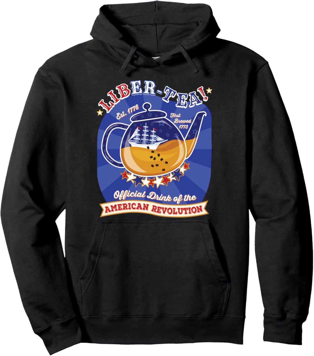 American Independence Patriotic 4th of July Boston Tea Party Pullover Hoodie