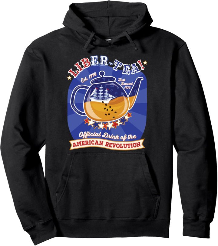 American Independence Patriotic 4th of July Boston Tea Party Pullover Hoodie