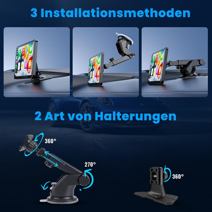 CarPlay Display Android Auto, Car Play Nachrüsten IPS Touch Screen mit 1080P Rückfahrkamera, Kabello