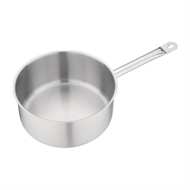 Vogue Edelstahl Stieltopf 5 Liter 110(d)mm x 240mm/9.5"(dia)., 110(d)mm x 240mm/9.5"(dia).