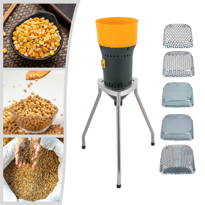 YNAADYH 220V Elektrische Getreidemühle, getreidequetsche Schrotmühle Zerkleinerer 25L Eimer 1KW Hafe