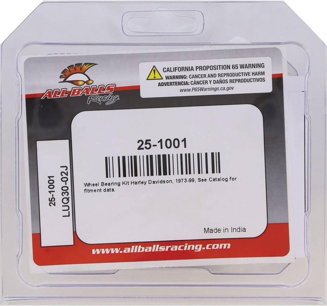 All Balls Racing 25-1001 Radlager-Dichtungssatz kompatibel mit/Ersatz für Harley