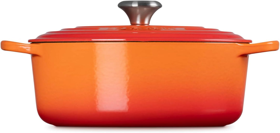 Le Creuset Signature Gusseisen-Bräter mit Deckel, Ø 27 cm, Oval, Für alle Herdarten und Induktion ge
