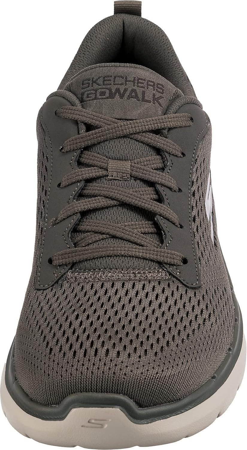 Skechers Herren Sneakers 41 EU Taupe Textile Synthetic, 41 EU Taupe Textile Synthetic