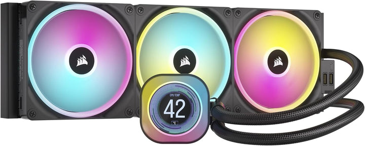 CORSAIR iCUE LINK H170i LCD-Flüssig-CPU-Kühler - 420mm AIO - QX140 RGB-Lüfter - 2,1" IPS-LCD-Bildsch