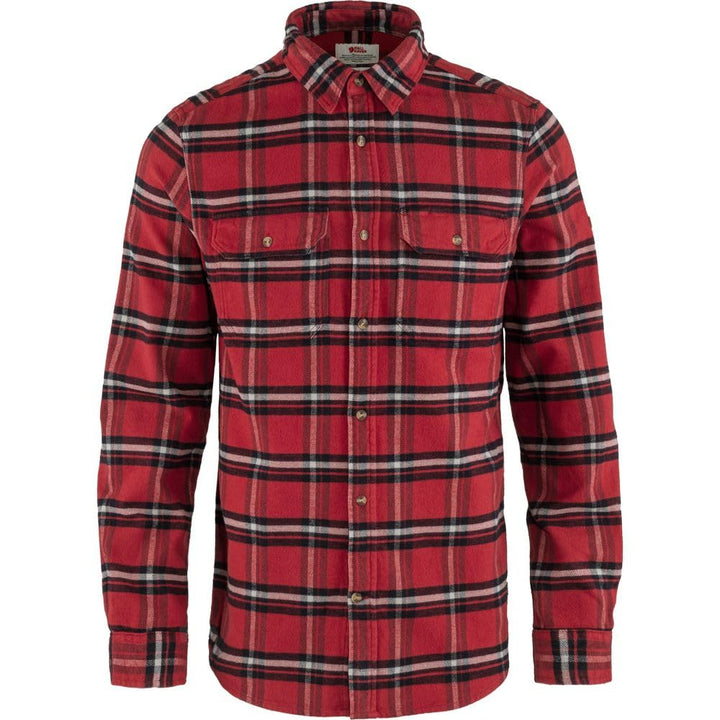 Fjällräven Herren Övik Heavy Flannel Shirt M Langarm-Hemd S Rot, S Rot