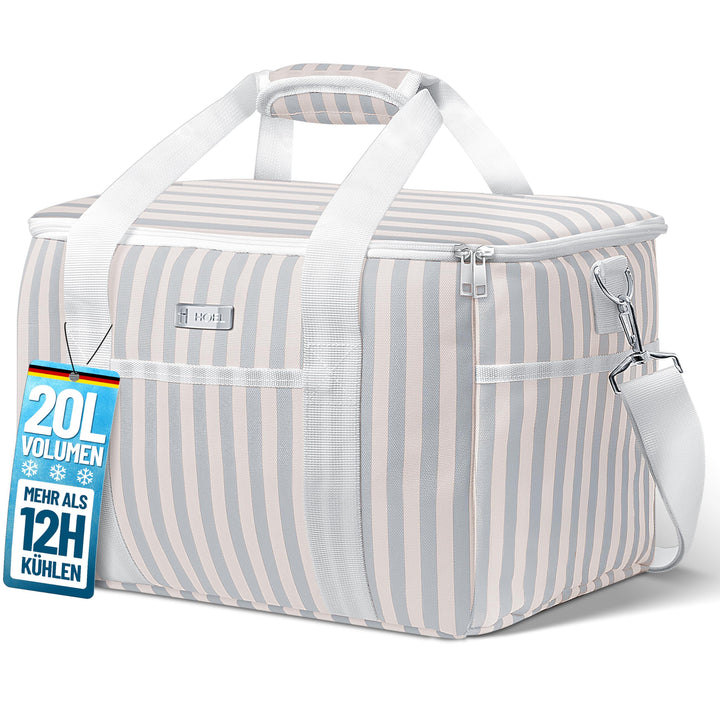 HOEL Kühltasche gross 20L &amp; 30L faltbar - Isolierte Thermotasche - Lunchtasche wasserdicht &amp; auslauf