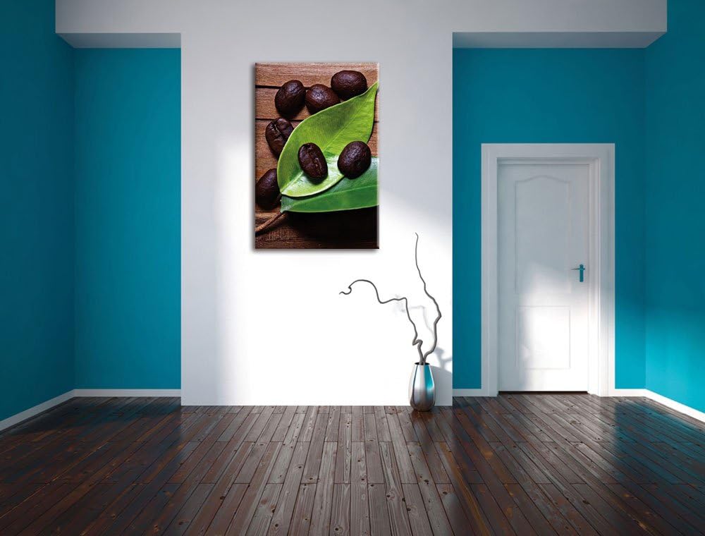 Pixxprint Kaffeebohnen Kaffee Mahlen als Leinwandbild/Grösse: 100x70 / Wandbild/Kunstdruck/fertig be