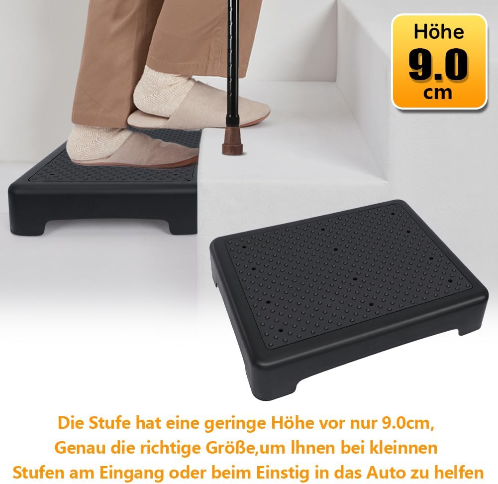 YHANEC Trittstufe Indoor & Outdoor, Steighilfen für ältere Menschen, Fussstützen mit Rutschschutz, H