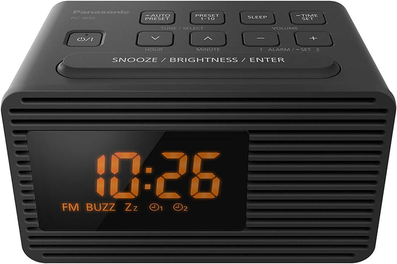 Panasonic RC-800EG-K Radiowecker (Snooze-Taste, Sleeptimer, Favoritentaste) schwarz