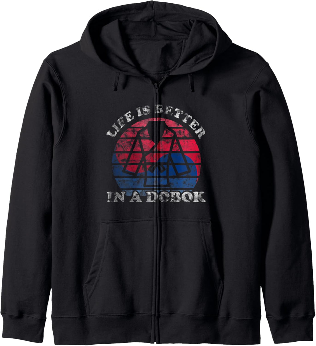 Tang Soo Do Life is Better in a Dobok Vintage Sunset Kapuzenjacke