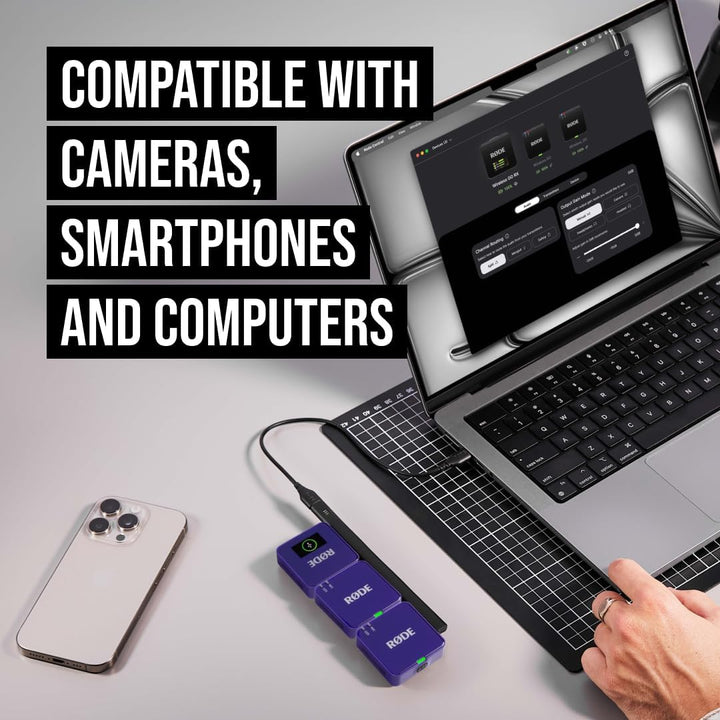 RØDE Wireless GO (Gen 3) – Kompakter kabelloser Mikrofon – Kristallklarer Klang, 32-Bit Float Aufnah