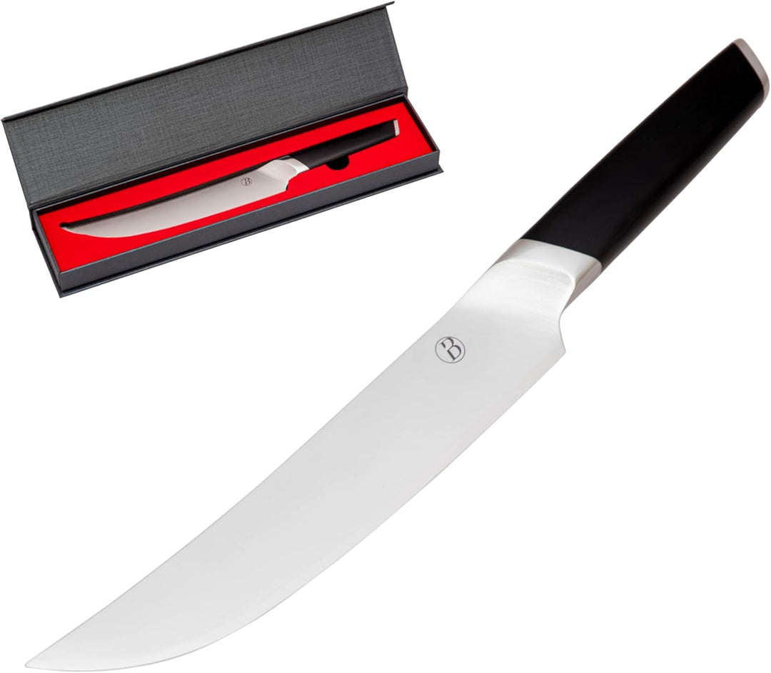 BABOSSA® Original Messerset mit Magnetischem Nussbaumholz Messerblock | 4-tlg Küchenmesser Set aus 3