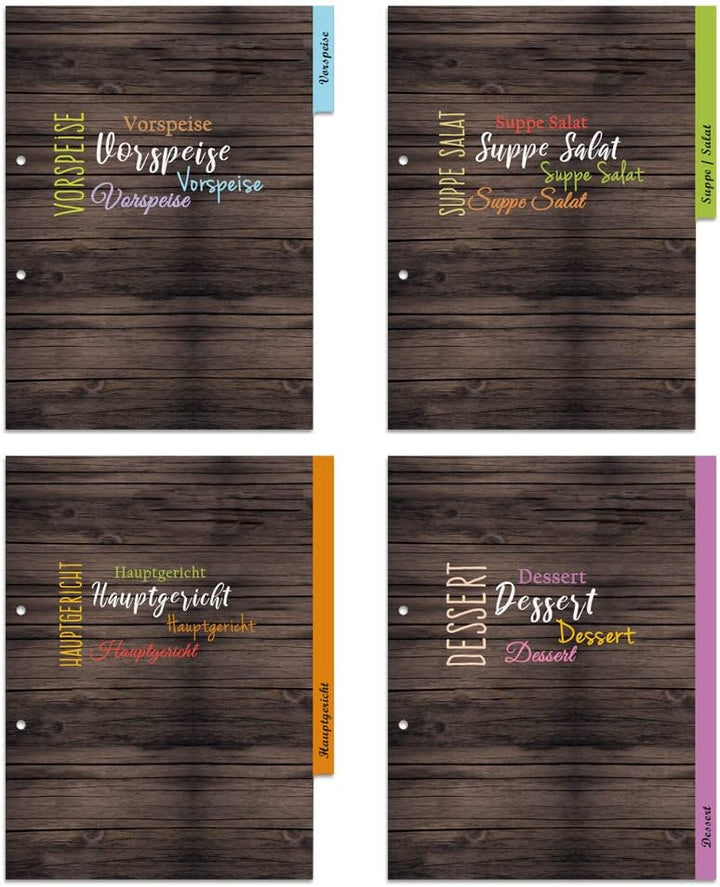PRICARO Rezeptordner Komplett-Set "Farmhouse", A4, 8 teilig
