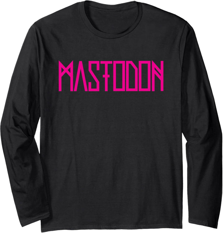 Mastodon – Neon Pink Logo Langarmshirt