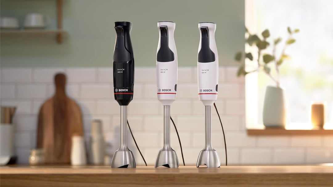 Bosch Stabmixer ErgoMaster Serie 4 MSM4B620, einhändig bedienbar, 4 Edelstahl-Klingen, verschleissfr