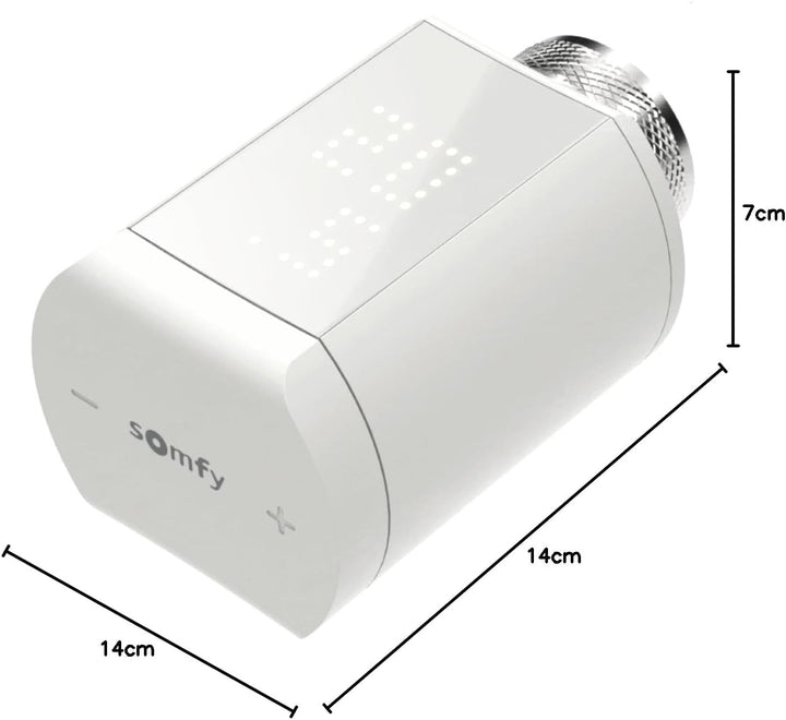 Somfy 1870508 - Heizkörper-Thermostat io | Zur automatischen Regelung der Temperatur von Warmwasserh
