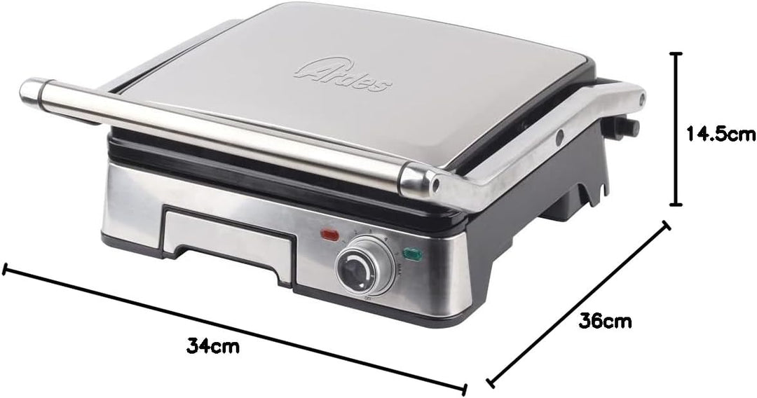 ARDES - Professionelles elektrisches Grillgerät 1800W Elektrischer Kontaktgrill für Brötchen mit 5 T