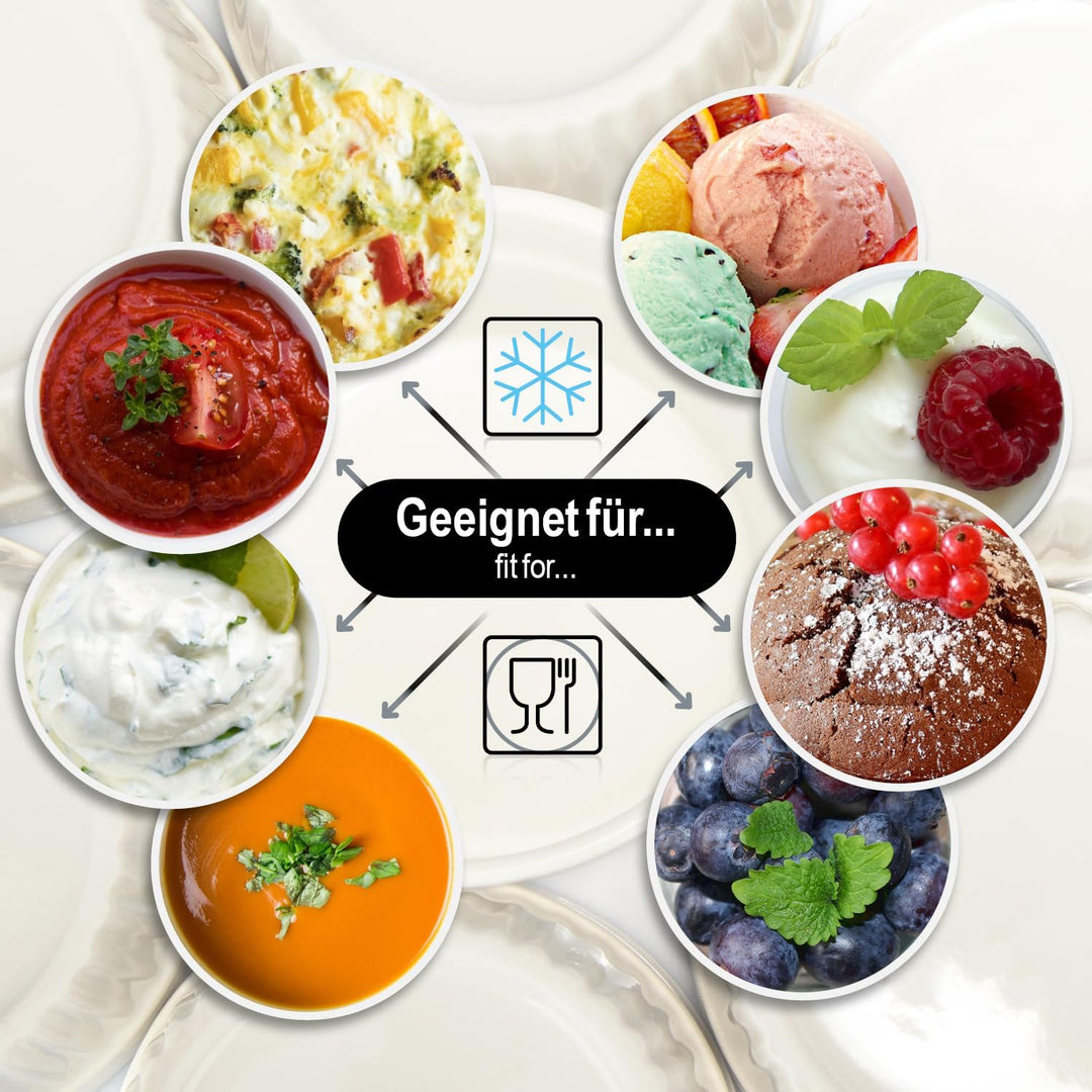 COM-FOUR® 12x Soufflé Förmchen - Creme Brulee Schälchen aus Keramik - Ofenfeste Förmchen - Dessertsc