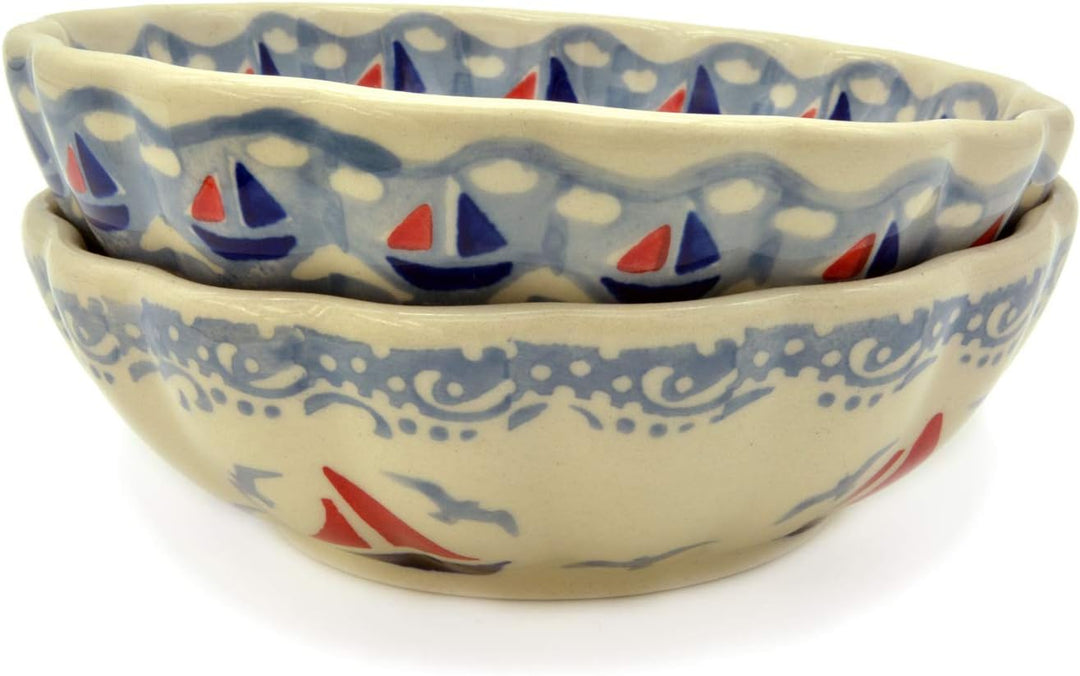 Bunzlauer Knabberschalen-Set 2teilig (Dekor-Kombi AHOI), Dekor-kombi Ahoi