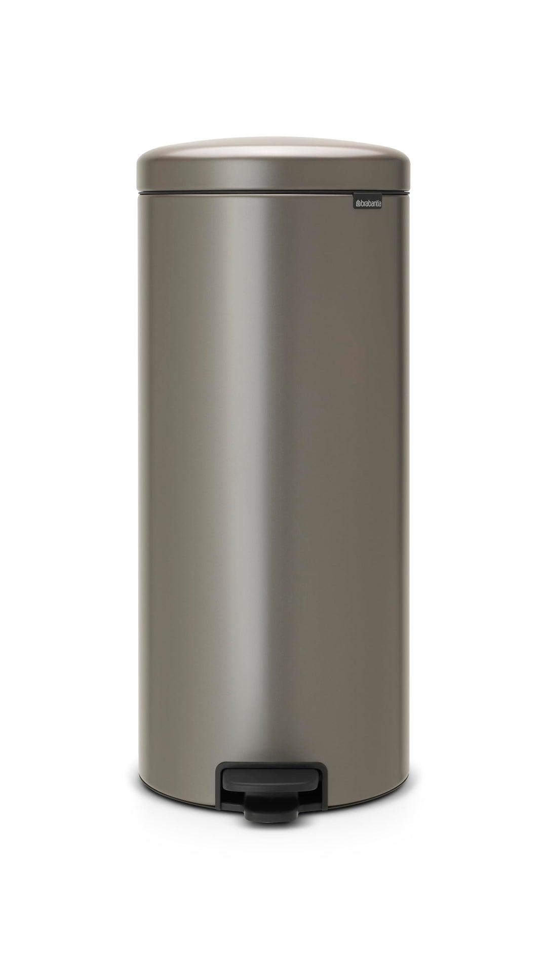 Brabantia 114441 Pedal Bin newIcon Treteimer mit Kunststoffeinsatz in Platin, Plastik, Platinum, 30
