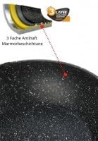 WOK Wokpfanne Pfanne mit Glasdeckel Induktion Ø 32 cm CF-DW32