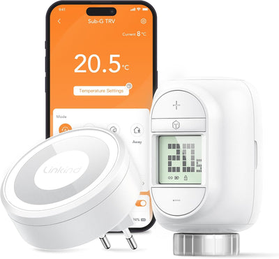 Linkind Smart Heizungsthermostat Starter Kit, WiFi Heizkörperthermostat mit Hub, App programmierbar