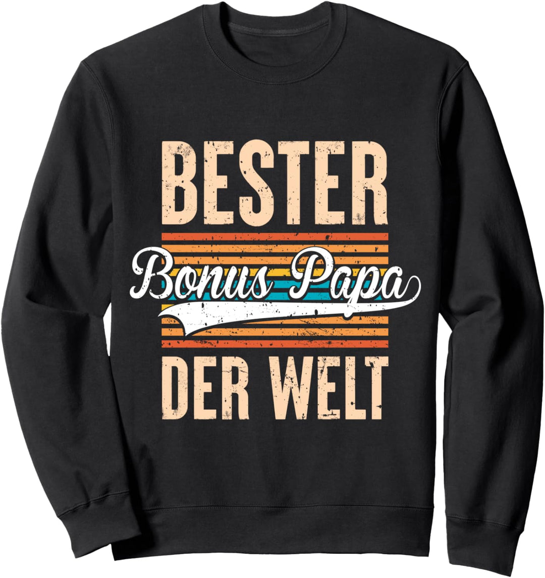 Bester Bonus-Papa Der Welt Vintage Stiefvater Spruch lustig Sweatshirt